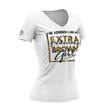 HS INK Designs Be Advised I am EXTRAordinary V-Neck Shirt